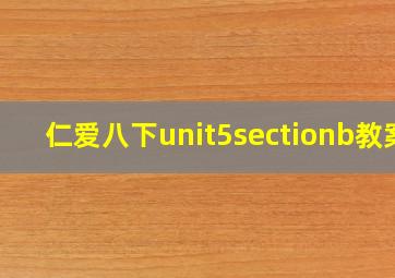 仁爱八下unit5sectionb教案