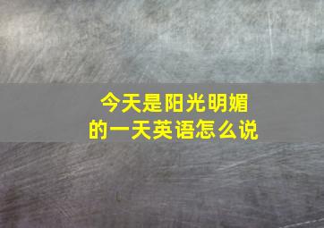 今天是阳光明媚的一天英语怎么说