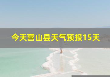 今天营山县天气预报15天