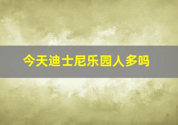 今天迪士尼乐园人多吗