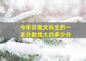 今年云南文科生的一本分数线大约多少分