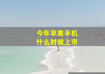 今年苹果手机什么时候上市