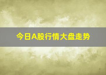 今日A股行情大盘走势