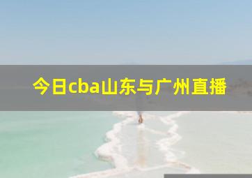 今日cba山东与广州直播