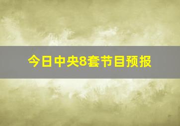 今日中央8套节目预报