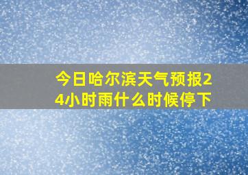 今日哈尔滨天气预报24小时雨什么时候停下