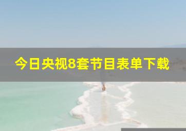 今日央视8套节目表单下载