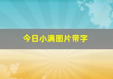 今日小满图片带字