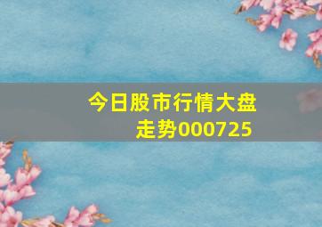 今日股市行情大盘走势000725