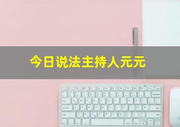 今日说法主持人元元