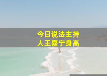 今日说法主持人王嘉宁身高