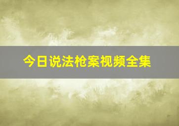 今日说法枪案视频全集