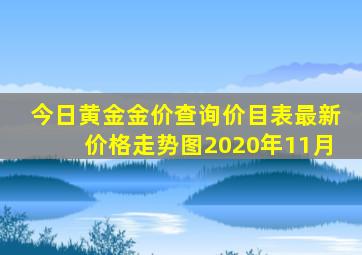 今日黄金金价查询价目表最新价格走势图2020年11月