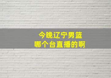 今晚辽宁男篮哪个台直播的啊