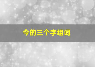 今的三个字组词