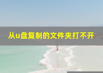 从u盘复制的文件夹打不开