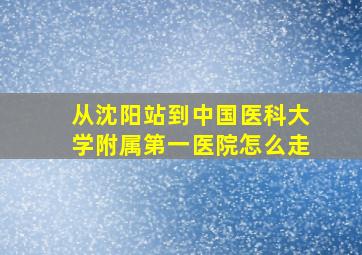 从沈阳站到中国医科大学附属第一医院怎么走