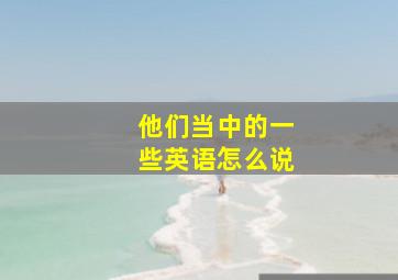 他们当中的一些英语怎么说