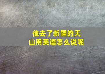 他去了新疆的天山用英语怎么说呢