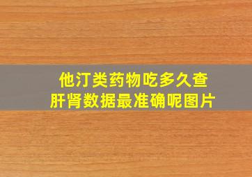 他汀类药物吃多久查肝肾数据最准确呢图片