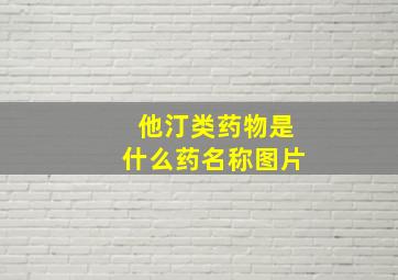 他汀类药物是什么药名称图片