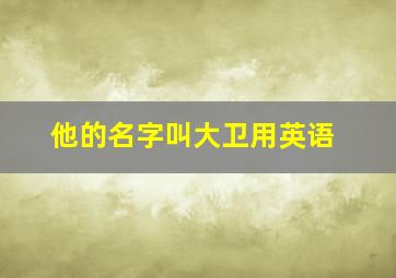 他的名字叫大卫用英语