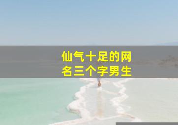 仙气十足的网名三个字男生