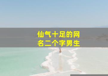 仙气十足的网名二个字男生