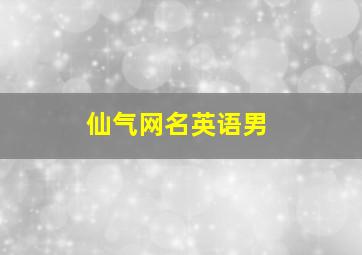 仙气网名英语男