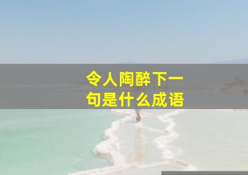 令人陶醉下一句是什么成语