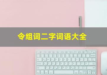 令组词二字词语大全