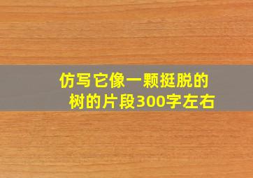 仿写它像一颗挺脱的树的片段300字左右