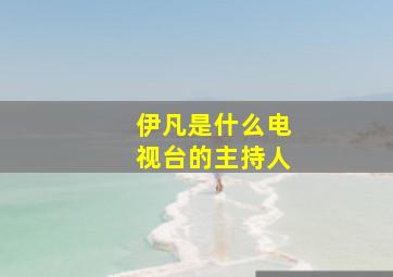 伊凡是什么电视台的主持人