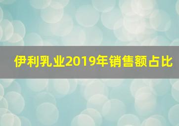 伊利乳业2019年销售额占比