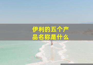 伊利的五个产品名称是什么