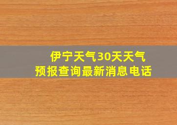 伊宁天气30天天气预报查询最新消息电话