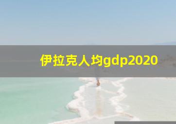 伊拉克人均gdp2020