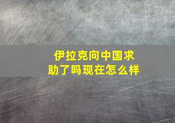 伊拉克向中国求助了吗现在怎么样