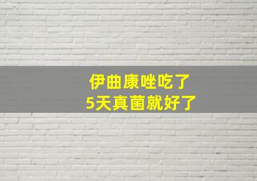 伊曲康唑吃了5天真菌就好了