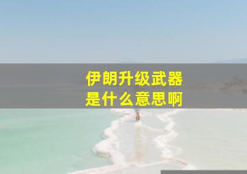 伊朗升级武器是什么意思啊