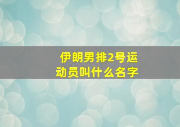 伊朗男排2号运动员叫什么名字