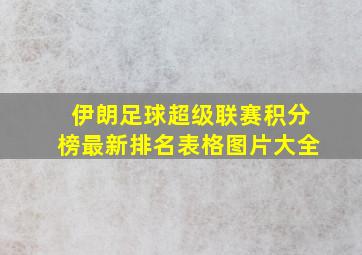 伊朗足球超级联赛积分榜最新排名表格图片大全