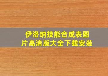 伊洛纳技能合成表图片高清版大全下载安装