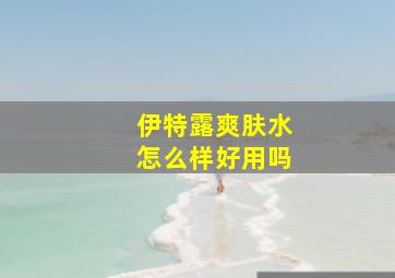 伊特露爽肤水怎么样好用吗