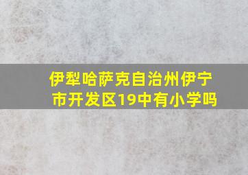 伊犁哈萨克自治州伊宁市开发区19中有小学吗