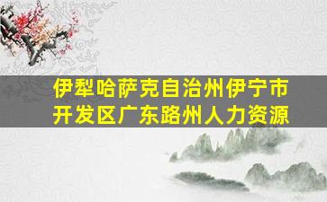 伊犁哈萨克自治州伊宁市开发区广东路州人力资源