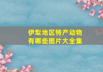 伊犁地区特产动物有哪些图片大全集