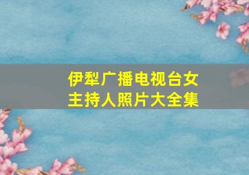 伊犁广播电视台女主持人照片大全集