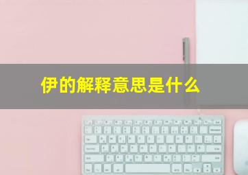 伊的解释意思是什么