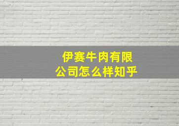 伊赛牛肉有限公司怎么样知乎